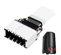 Adaptateur USB de type C mâle en-tête femelle 20 Gbit/s USB 3 | Adaptateur de connecteur pour panneau avant d'ordinateur, port USB C, 20 Gbit/s, transfert de données haute vitesse