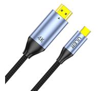 Adaptateur USB de type C vers HDTV avec sortie 4K30Hz et durabilité en nylon tressé Design 1 m/1,5 m/2 m/3 mètres Type C vers câble HDMI pour ordinateur portable