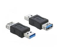 DeLOCK Adaptateur USB 3.0 Type-A Mâle vers Type-A Femelle Bloqueur de Données - 900mA - Noir - 66497