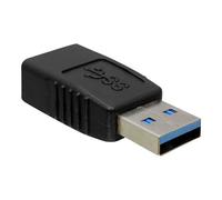 DeLock Adaptateur USB 3.0 Type A mâle vers femelle 65174 Noir