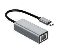 Adaptateur USB Ethernet - Type-C to Wired Network Port | USB Type C Network Converter | 100Mbps USB 2.0 RJ45 Adapter - Aluminum, Driver-Free | Fast Stable Connection, Black Gray