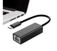 Adaptateur USB Ethernet - Type-C to Wired Network Port | USB Type C Network Converter | 100Mbps USB 2.0 RJ45 Adapter - Aluminum, Driver-Free | Fast Stable Connection, Black Gray