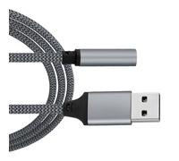 Adaptateur USB Externe Audio 3,5 mm - Convertisseur stéréo Plug and Play pour Ordinateur Portable, PC, Casque, | Carte Son compacte pour Une Sortie Audio Claire et Une entrée Audio | Câble