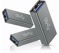 Adaptateur USB Femelle vers Femelle 3-Pack,Prolongateur Coupleur USB 3.0 Rallonge Adapter Female to Female pour Double Deux Extrémités Mâle Connexion Couplage Extension Connecteur