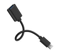 Adaptateur USB Femelle vers USB-C Mâle Connexion Fluide Compact Noir