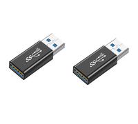 Adaptateur USB Femelle vers USB Mâle 3.1 Droit (Lot de 2) - Transfert de données rapide et fiable