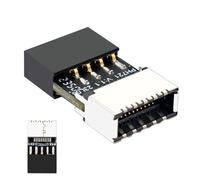 Adaptateur USB Interne - Convertisseur d'en-tête de Carte mère, connecteur 9 Broches | Accessoire d'extension de Port de Panneau de Type E, composant matériel d'ordinateur de Bureau Femelle à 18
