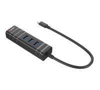 Lindy 43249 hub & concentrateur USB 3.2 Gen 1 (3.1 Gen 1) Type-C 5000 Mbit/s Noir
