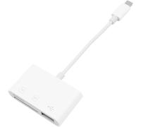 Adaptateur USB OTG 3 en 1 Lecteur de carte TF/SD Câble OTG pour i-phone/i-Pad Support Hubs MIDI Clavier Souris Lecteur de carte Support pour iOS 13 et supérieur
