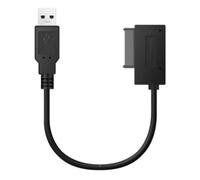 Adaptateur USB PC 6P + 7P CD DVD Rom SATA Vers USB 2.0 Convertisseur Slimline Sata 13 Broches Câble de Lecteur pour PC Portable