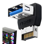 Adaptateur USB pour carte mère - Adaptateur USB 3.1 Type E en forme de L - Adaptateur de configuration Plug and Play pivotant à 90 degrés