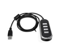 Adaptateur USB pour casque audio, contrôle du volume du haut-parleur et bouton de coupure du micro pour compatibilité Plantronics QD, adaptateur