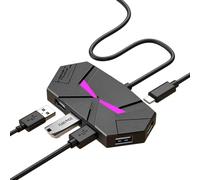 Adaptateur USB pour ordinateur - 7 ports - Ne nécessite pas d'alimentation externe avec dissipation de la chaleur pour les adaptateurs USB de bureau