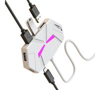 Adaptateur USB pour ordinateur portable - 7 ports - Ne nécessite pas d'alimentation externe avec dissipation de la chaleur - Adaptateur USB de bureau - Répartiteur ABS pour ordinateur portable