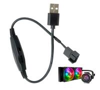 Adaptateur USB pour Ventilateur - Convertisseur USB PWM 3/4 Broches | Régulateur de Vitesse de Ventilateur,pour Ordinateur de Bureau, Système de Refroidissement et Entretien Automobile