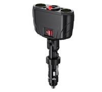 Adaptateur USB pour voiture - Évite les problèmes de surchauffe de l'appareil - Prise d'interface haute puissance - Boîtier de 17 x 9,2 x 3,7 cm + hub de séparation d'alimentation, connecteur de prise