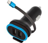 Adaptateur USB pour voiture Triple chargeur de voiture 2x ports USB avec câble USB Lightning Dual Port