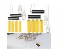 Adaptateur USB - Revolt - ZX8508/Zx8507 - 4 adaptateurs - Alimentation continue - Piles factices AA/AAA