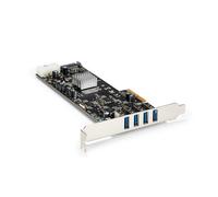 StarTech.com Carte Contrôleur PCI Express vers 4 Ports USB 3.0 avec 4 voies dédiés de 5 Gb/s - UASP - Alim SATA / LP4