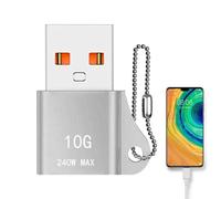 Adaptateur USB Type C, 10 Gbit/s 240 W PD Porte-clés Adaptateur De Charge Rapide - Convertisseur En D'aluminium Pour Téléphones Portables, Tablettes, Ordinateurs Portables, Caméscopes