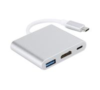 Adaptateur USB Type C 3.1 Male vers HDMI/USB 3.0/Type C Femelle AV numérique pour Macbook,Google Chromebook Pixel Dell -