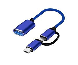 Adaptateur USB Type C - Câble convertisseur d'interface, connecteur de Charge Universel | O-T-G Cordon de Rapide, câble de données Compact, Chargeur Portable pour Tablette et Smartphone