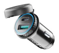 Interphone Cellularline Usb + Usb C Power Outlet Usb Argenté