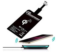 Adaptateur USB Type C Qi Compatible avec Samsung Galaxy A17 A07 A56 A36 A26 A16 A06 A55 A35 A25 A15 A05 A54 A34 A14 A52 A72 A32 A51 A50 S25 S24 S23 S20 Ultra 5G Récepteur sans Fil Récepteur Noir