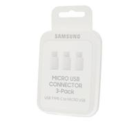 Adaptateur USB Type C - SAMSUNG - Blanc - 3 pièces - Synchronisation et chargement - Compatible Micro USB
