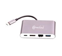 Adaptateur USB Type-C vers HDMI, RJ45, USB v3.0 Type-A, USB Type-C