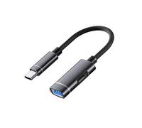 Adaptateur USB Type-C vers USB 2.0 avec Charge PD - Solution d'Extension OTG Le noir