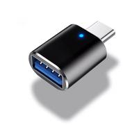 Adaptateur USB type-c vers USB 3.0 OTG,câble OTG pour Macbook pro Air,Samsung S10 S9,lumière led - Type black
