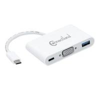 Adaptateur USB Type-C vers VGA, USB v3.0 Type-A, USB Type-C (Supporte jusqu'à 1920x1080p Full HD) G