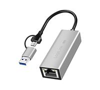 Adaptateur USB UA0422 pour Ethernet USB 3.2 gris 0,15 m LOGILINK