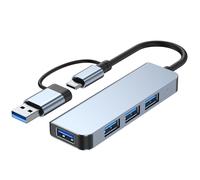 Adaptateur USB / USB-C 4 en 1, Hub USB-C / USB vers 1*USB 3.0 et 3*USB 2.0 pour Ordinateur Portable HP/Dell/Lenovo/Acer - E.F.Connection