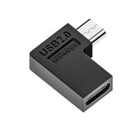 Adaptateur USB vers C à 90 degrés vers transfert de données de type C - Connecteur de conversion pour smartphone - Navigation de voiture - Aucun pilote nécessaire