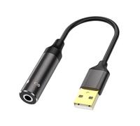 Adaptateur USB vers casque 3,5 mm Carte son externe pour ordinateurs, casques et consoles Connexion très sonore