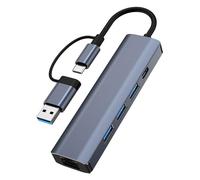 Adaptateur USB vers Ethernet | Adaptateur de câble Ethernet à plusieurs ports | Hub USB polyvalent avec adaptateur Internet Ethernet RJ45 pour les voyages d'entreprise, les voyages d'affaires