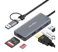 Adaptateur USB vers HDMI, ZIYUETEK Type C et USB3.0 vers HDMI avec HUB et lecteur de cartes, compatible Windows OSX et Android