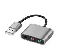Adaptateur USB vers jack 3,5 mm, carte son externe, casque USB et adaptateur jack pour microphone, adaptateur jack pour casque auxiliaire USB