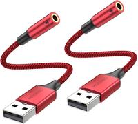 Adaptateur Usb Vers Jack 3,5 Mm, Carte Son Externe Usb A Vers Aux Stéréo Auxiliaire 3,5Mm Compatible Avec Casque,Pc,Linux (Remarque: Ne Convient Pas Aux Téléviseurs)[Z2351]