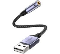 Adaptateur Usb Vers Jack 3,5 Mm, Carte Son Externe Usb A Vers Aux Stéréo Auxiliaire 3,5Mm Compatible Avec Casque,Pc,Linux (Remarque: Ne Convient Pas Aux Télév urs)[Video413]