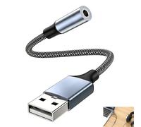 Adaptateur USB vers Jack 3.5mm, Adaptateur USB Audio Carte Son Externe TRRS Audio et Micro, Plug and Play sans Pilote, Compatible avec Switch Raspberry Pi PC Windows macOS Linux
