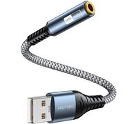 Adaptateur Usb Vers Prise Audio 3,5 Mm, Adaptateur Audio Usb Vers Aux, Adaptateur Audio Externe Pour Carte Son Stéréo Avec Convertisseur Stéréo 3,5 Mm Pour Casque, Oreillette, Haut-Parleur, [Z1451]