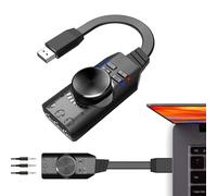 Adaptateur USB vers prise audio, son surround virtuel 7.1 avec contrôle du volume, adaptateur de casque USB universel, audio USB sans pilote pour jeu, League of Legend, casque