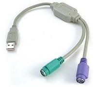 Adaptateur USB vers PS/2 pour Clavier et Souris satkit 1 Port USB vers 2 Connecteurs Mini DIN 6 Broches sans Pilote