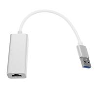 Adaptateur USB vers Réseau Gigabit USB 3.0 en Alliage D'aluminium | Transmission Rapide, Installation sans Pilote, Compatibilité Multiplateforme, Argenté, pour Voyage et Extérieur