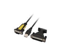 Nanocable Convertisseur USB vers série 10.03.0002 – Type A/M RS232 DB9/DB25 mâle-mâle – Noir 1,8 m