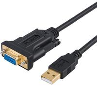 Adaptateur Usb Vers Rs232 Avec Pl2303, 6.6Ft Usb 2.0 Mâle Vers Rs232 Femelle Db9 Câble Convertisseur Série Pour Caisse Enregistreuse, Modem, Scanner, Appareil Photo Numérique, Cnc, Noir[Z5157]