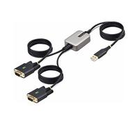 StarTech.com Câble USB vers série 2 ports 4 m (2P6FFC-USB-SERIAL) – DB9 vissable, FTDI